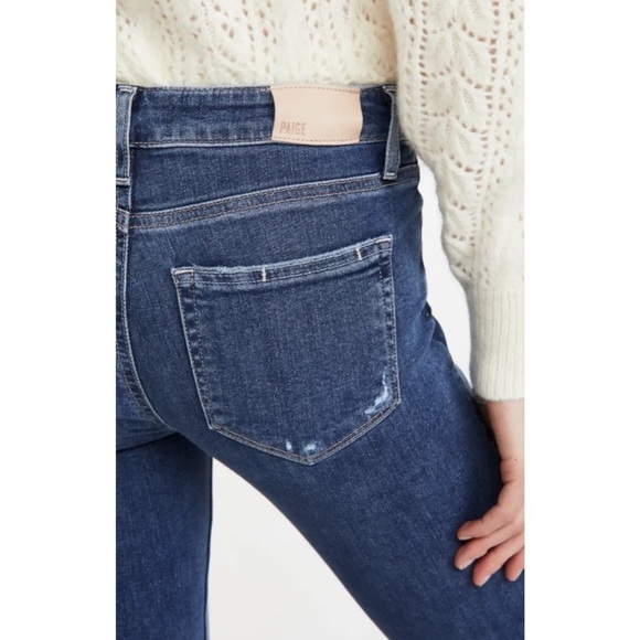 PAIGE Verdugo Ankle Distressed Skinny Jeans in Roadhouse Destructed 26 - Picture 14 of 17